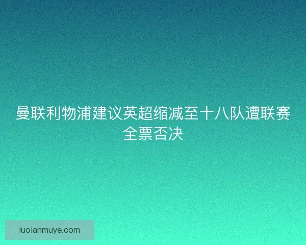 曼联利物浦建议英超缩减至十八队遭联赛全票否决